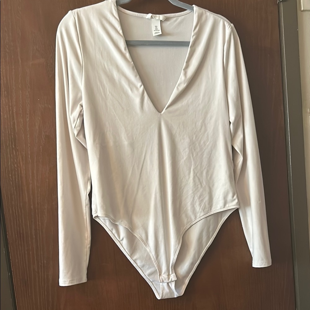 White Long Sleeve Bodysuit